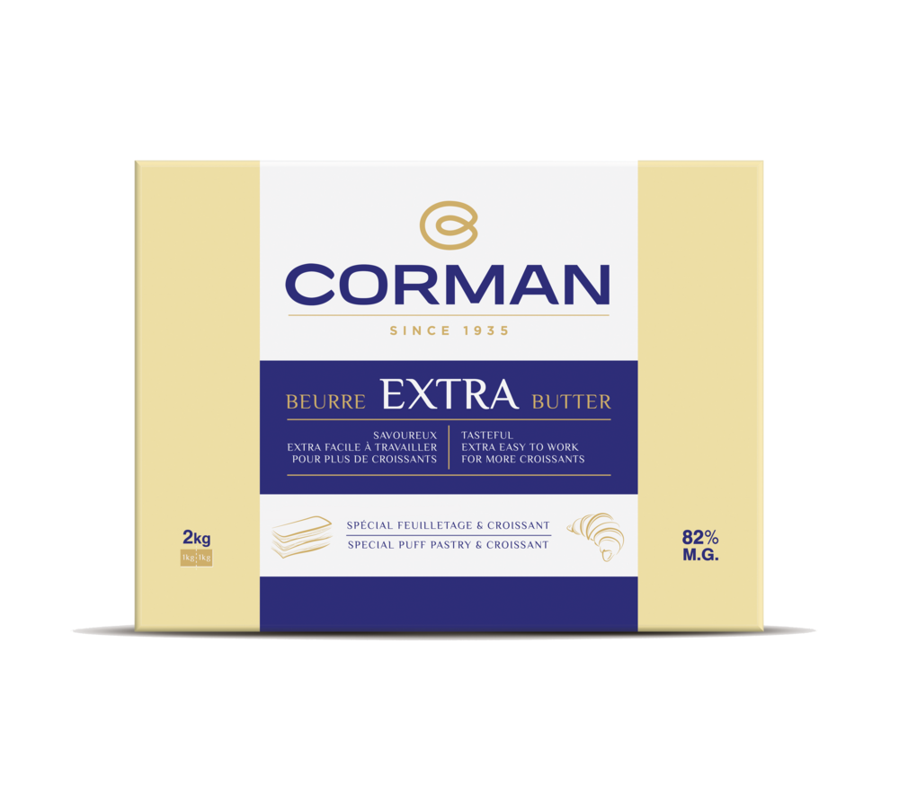 BURRO CROISSANT EXTRA 82% KG 2 CORMAN