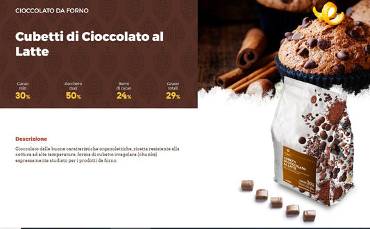 CUBETTI  LATTE (CHUNKS) KG.4