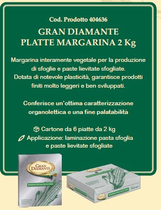 MARGARINA DIAMANTE PLATTE CROISSANT KG. 12 VANDERMOORTELE