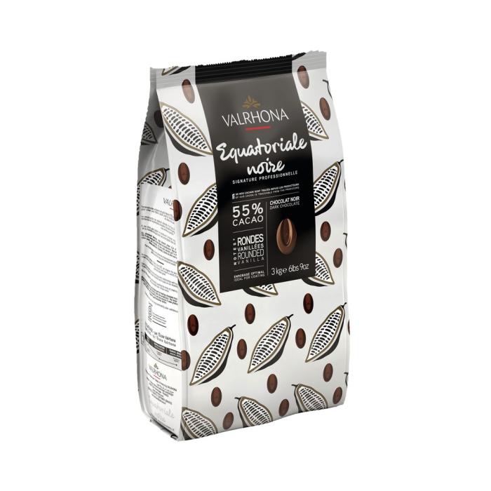 CIOCCOLATO FONDENTE EQUATORIALE 55% KG.3 VALRHONA