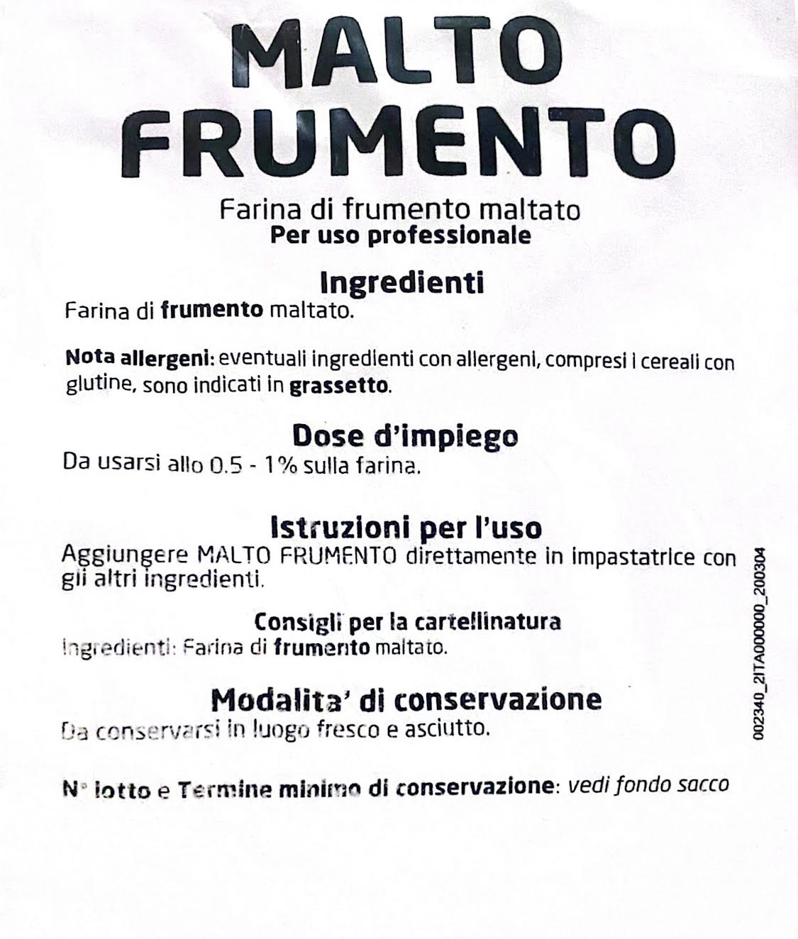FARINA DI FRUMENTO MALTATO KG. 25 AB MAURI