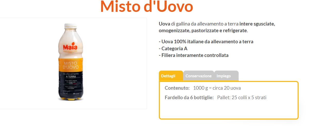 MIX UOVO FRESCO MAIA PROFESSIONAL CAT.A KG.1 EUROVO