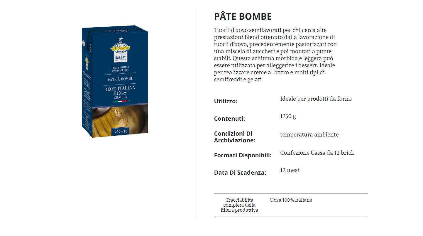 PATE A BOMBE KG. 1.25 EUROVO