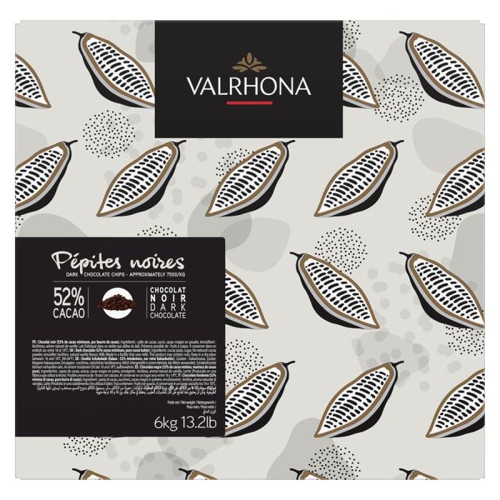 GOCCE DI CIOCCOLATO FONDENTE 52% KG 6 VALRHONA
