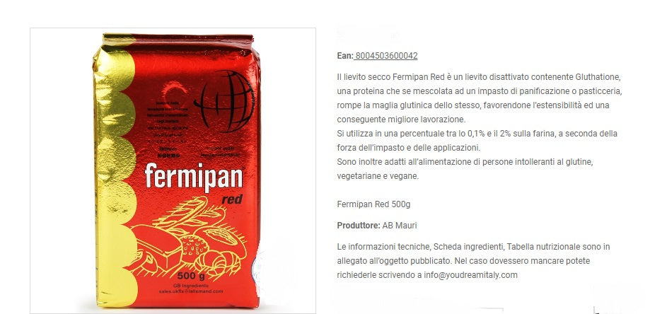 LIEVITO SECCO RED GR 500 AB MAURI
