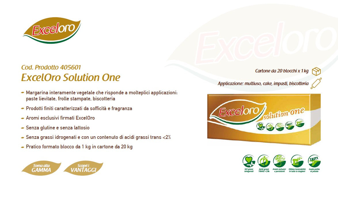 MARGARINA EXCEL ORO SOLUTION ONE KG. 1 VANDERMOORTELE