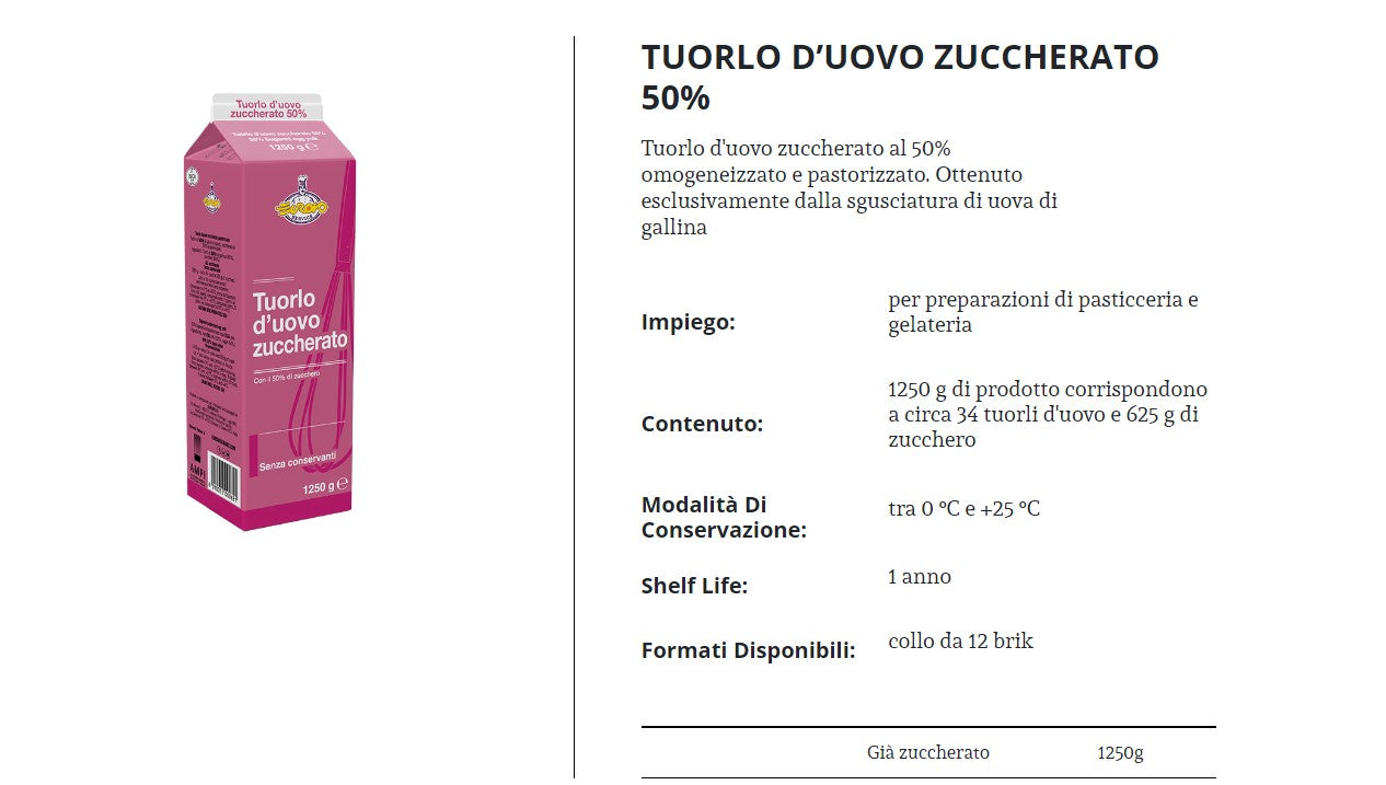 TUORLO FRESCO ZUCCHERATO KG.1.25 EUROVO