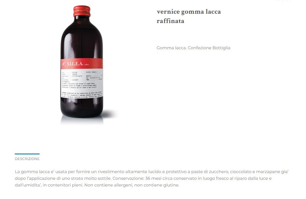 VERNICE GOMMA LACCA RAFFINATA LT. 0.250 SILEA