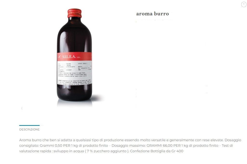 AROMA BURRO SENZ'ALCOOL SILEA