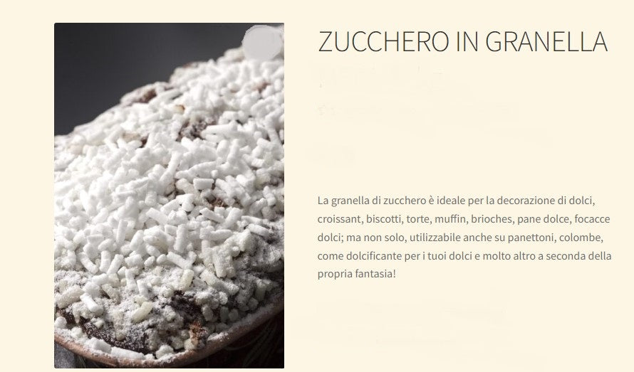 ZUCCHERO IN GRANELLA GROSSA KG.10