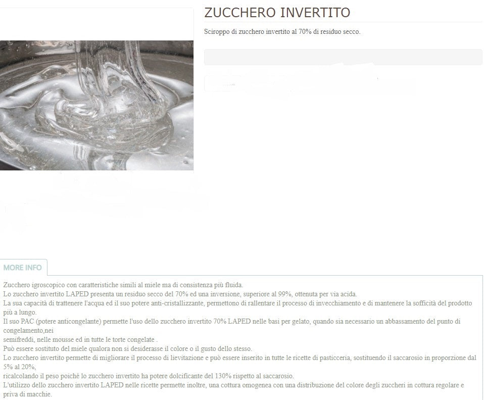 ZUCCHERO INVERTITO SECCHIO KG.15