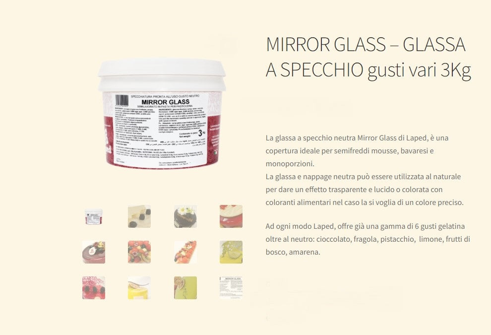 GLASSA MIRROR GLASS AL PISTACCHIO KG.3 LAPED