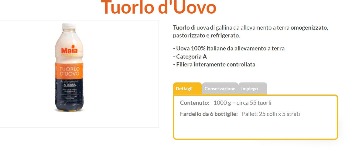 TUORLO UOVO MAIA PROFESSIONAL CAT.A KG.1 EUROVO