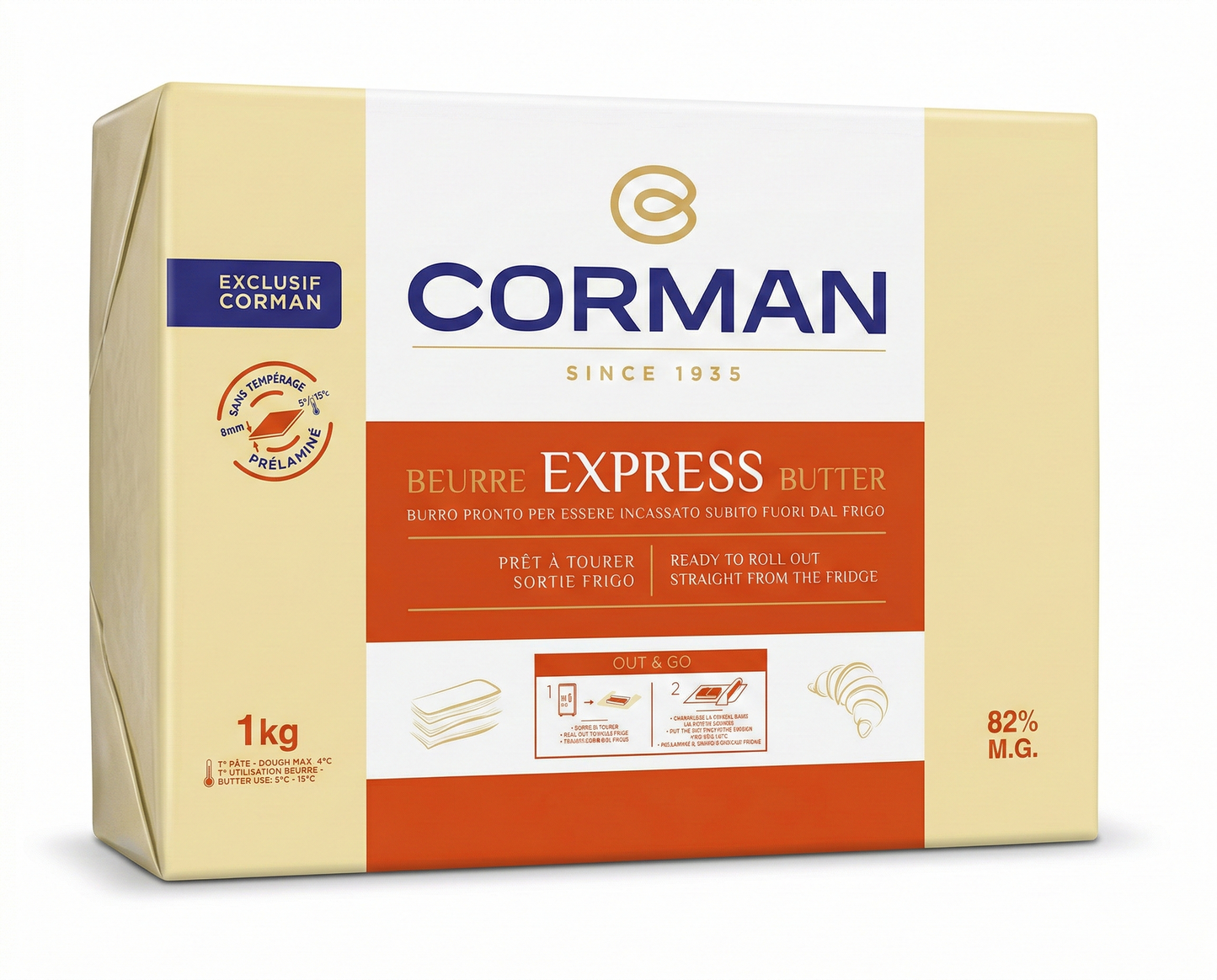 MANTEQUILLA EXPRESA 82% KG.1 CROISSANT