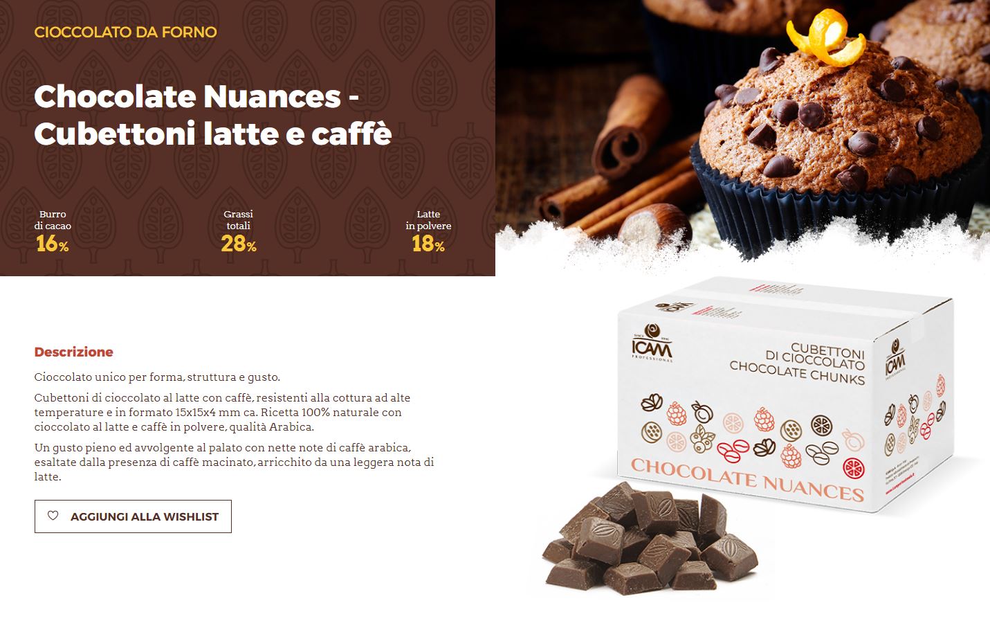CUBETTI  LATTE CAFFE' (CHUNKS) KG.4
