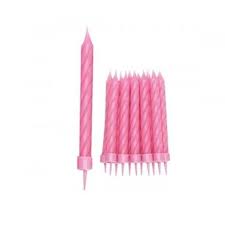 CANDELA CON SUPPORTO ROSA PZ 100 FLOREAL