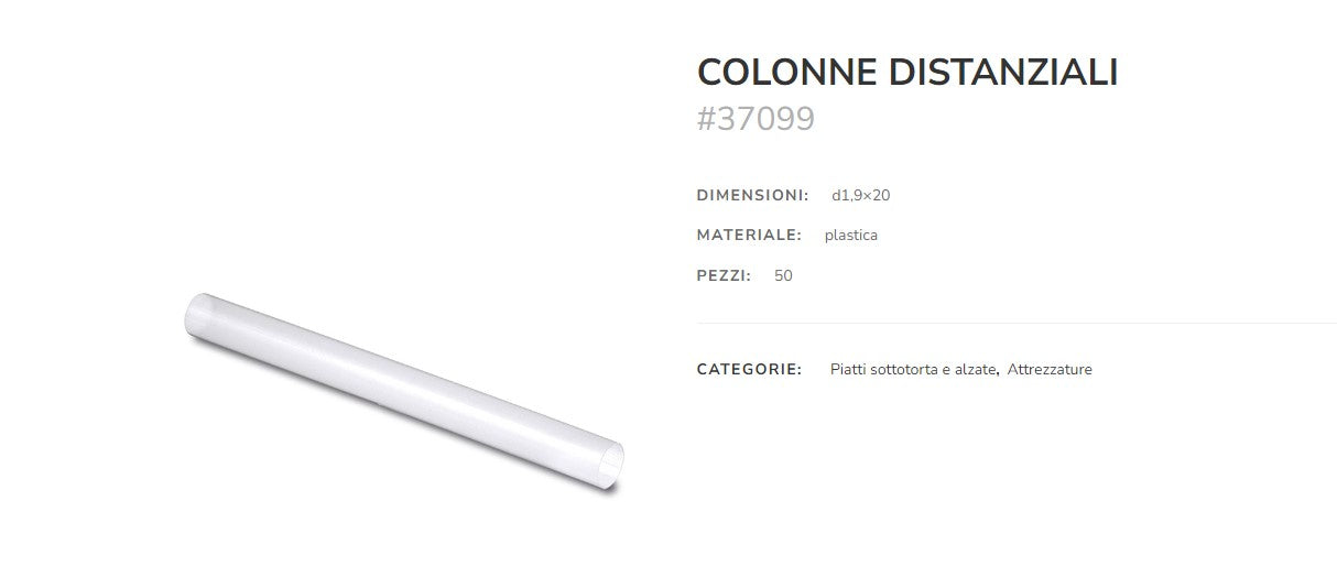 COLONNE DISTANZIALI X TORTE CF.01 (pz.50) AMBRAS