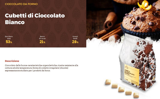 CUBETTI CIOCCOLATO BIANCHI (CHUNKS) KG.4
