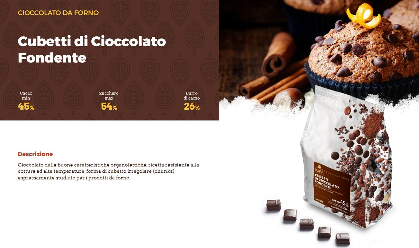 CUBETTI  FONDENTI (CHUNKS) KG.4