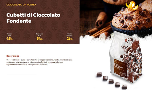 CUBETTI  FONDENTI (CHUNKS) KG.4