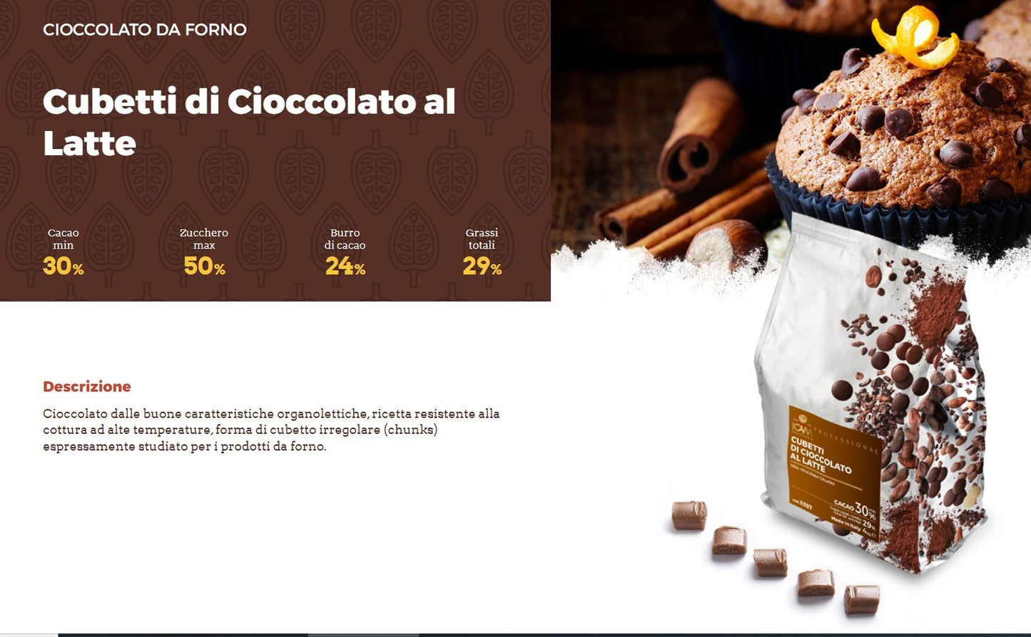 CUBETTI  LATTE (CHUNKS) KG.4