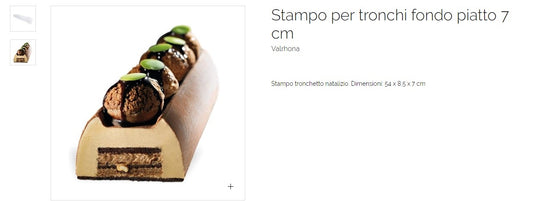 STAMPO FONDO PIATTO GRANDE "54 X 8,5 X 7 CM" VALRHONA