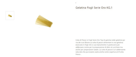 GELATINA ANIMALE FOGLI ORO KG.1 SILEA