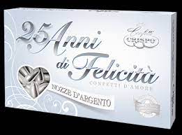 CONFETTI MANDORLA NATURALE COLORE ARGENTO  GR.500
