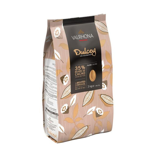 CIOCCOLATO BIONDO CARAMELLO 35% DULCEY KG.3 VALRHONA