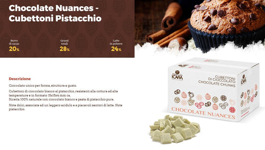 CUBETTI BIANCHI AL PISTACCHIO (CHUNKS) KG.4 ICAM